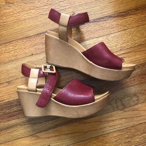Cute red korkease platforms